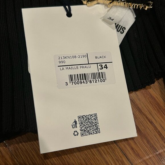 NWT- JACQUEMUS Black Le Papier 'La Maille Pralu' Cardigan - Picture 6 of 8